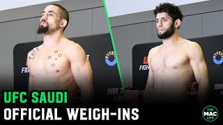 UFC Saudi Arabia Official WeighIns [upl. by Adnaloj523]