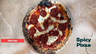 Part 2 Spicy soppressata pizza using poolish dough recipe [upl. by Euqinna]