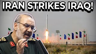 BREAKING Iran Conducts Missile Strikes On Iraq Near US Forces Headquarters [upl. by Ahsirak340]