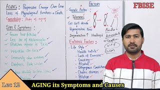 What is aging its causes and symptoms  FBISE BIOLOGY class 12 [upl. by Etti324]