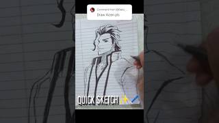 Sosuke Aizen Sketch  Bleach Tybw Cour 3 Aizen  aizen bleach animeart mangaart tybw [upl. by Jonas591]