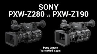 Splitscreen comparison of Sony PXWZ280 and PXWZ190 [upl. by Ahseila40]