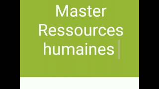 Exemple concours Master Ressources Humaines [upl. by Netsrijk]