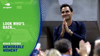 Roger Federer Returns to Arthur Ashe Stadium  2024 US Open [upl. by Henigman]