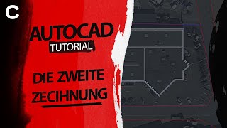 AutoCAD Anfänger Tutorial 06 Deutsch  Die zweite Zeichnung [upl. by Cirde]