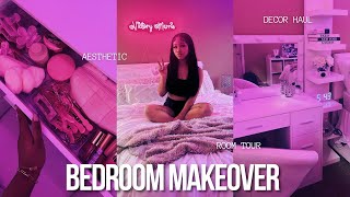 ROOM MAKEOVER  Room Tour New Furniture Decor Haul Pinterest Inspired [upl. by Doownel750]