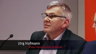 Tarifabschluss Metall und Elektro 2018  Jörg Hofmann zum Ergebnis in BadenWürttemberg [upl. by Ploch]