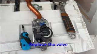 F2 Fault  Flame loss  How to replace gas valve on an Ideal Logic boiler step by step [upl. by Nessy]