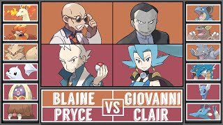 BLAINEampPRYCE vs GIOVANNIampCLAIR  KantoJohto Gym Leader Tournament Battle 4 [upl. by Amasa]