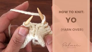 How to Knit YO Yarn Over stitch  Easy Tutorial for beginners Continental [upl. by Orutra]