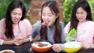 看不上蕾蕾的红烧肉，燕燕最终选到了啥？food mukbang cooking [upl. by Jordanson]