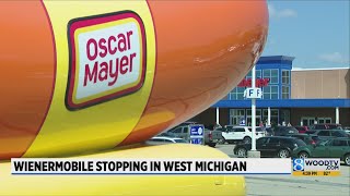 Wienermobile stopping in West Michigan [upl. by Enomaj]