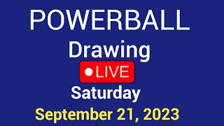 Powerball Drawing Live results for September 21 2024 [upl. by Odrawde]