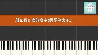 盧廣仲  刻在我心底的名字  鋼琴伴奏C piano accompaniment  by 米琪音樂Micky Music 附樂譜連結 [upl. by Oijile]