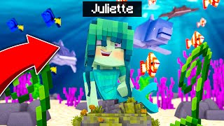 MA FILLE JULIETTE SE TRANSFORME EN SIRÈNE SUR MINECRAFT DÉFINITIVEMENT  🧜‍♀️ [upl. by Civ919]