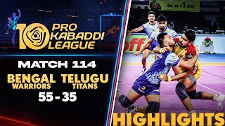 Nitin Kumar Powers Bengal Warriors to a Big Win  PKL 10 Highlights Match 114 [upl. by Anirehtac59]