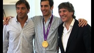 El vicepresidente recibió al DT de Las Leonas y al medallista de oro en Londres 2012 [upl. by Ekyt]