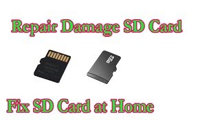 How to Repair Damage Memory card or Not showing SD card [upl. by Euqinemod]