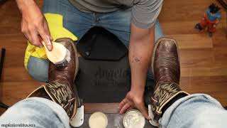 TAKE A SEAT For The BEST SHOE SHINE  Angelo Shoe Shine ASMR [upl. by Drof640]