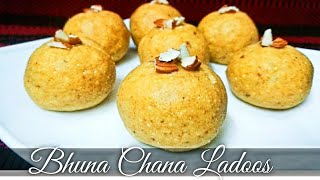 Bhuna Chana Ladoo Recipe  Healthy amp Nutritious Ladoos [upl. by Moorish]