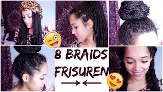 8 einfache Frisuren mit Braids [upl. by Lehteb]