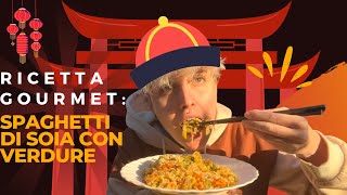 1 RICETTA GOURMET Spaghetti di soia con verdure [upl. by Wilkens18]