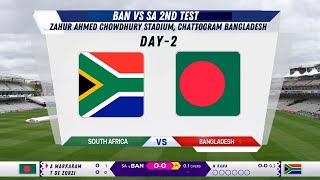 🔴DAY2 Ban vs Sa Live  2nd Test  Bangladesh vs South Africa Live Cricket Match Today Score [upl. by Leile]