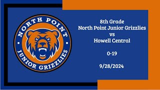 Highlights  North Point Junior Grizzlies vs Howell Central 8th Grade 92824 [upl. by Ludba]