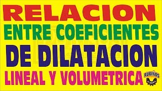 RELACIÓN ENTRE LOS COEFICIENTES DE DILATACIÓN LINEAL Y VOLUMÉTRICA EJERCICIO RESUELTO [upl. by Nicholl]