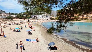 The most Beautiful Beach in Ibiza Cala Llonga Beach Playa de Cala LlongaInstagramable beach view [upl. by Yarezed]