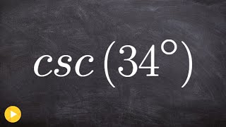 Evaluate the cosecant function with a calculator [upl. by Lotty]