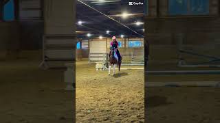 Flying lead change Awesome lesson today ❤️❤️ fyp viral shorts pony [upl. by Netsruk51]