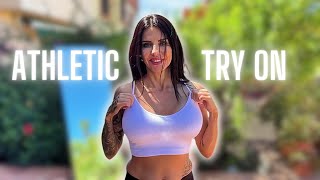 4K Tight Yoga Try On Haul  No Pasties No Bra Athletic Clothing  MissJadeFox Mature Model [upl. by Ermina]