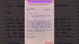 Application for late fee submission l application for late fee submission in school [upl. by Snider]