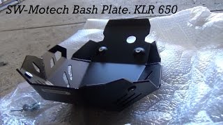 Fitting an SWMotech bash plate to the KLR 650 and the Air Hawk seat [upl. by Eelatan]