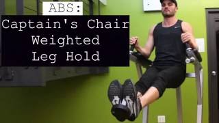 Abs Captains Chair Weighted Leg Hold [upl. by Neelahs]