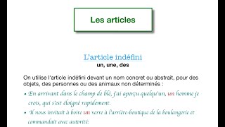 Les articles [upl. by Bluefarb]