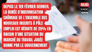 Trouvezvous juste de réduire la durée d’indemnisation des demandeurs d’emploi [upl. by Erlandson]