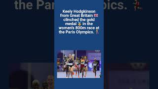 Keely Hodgkinson of Great Britain Won Gold medal in womens 800m race at Paris Olympics olympics [upl. by Yendic]