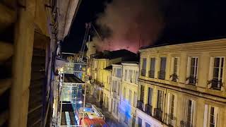 INCENDIE RUE DE LA RÉPUBLIQUE 33220 SAINTE FOY LA GRANDE [upl. by Kcir]