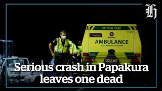 Watch Serious crash in Papakura leaves one dead others injured  nzheraldconz [upl. by Torhert699]