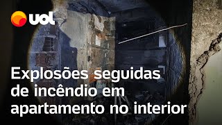 Apartamento explode e pega fogo em Campinas 44 pessoas ficaram feridas [upl. by Henriette]