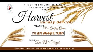 HARVEST SUNDAY 2024  SUNDAY CHURCH SERVICE WITH REV GODFREY GAMA 01092024 [upl. by Custer]