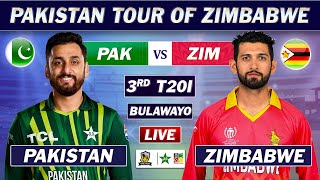 PAKISTAN vs ZIMBABWE 3rd T2O Match LIVE COMMENTARY  PAK vs ZIM T20 MATCH LIVE [upl. by Ahtiek]