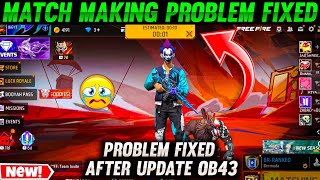 How To Fix Matchmaking Problem In Free Fire After Ob43 Update  Matchmaking Problem In Ff And Ff Max [upl. by Safir]