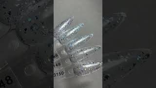 Efekt foil dip Brokatowe płatki na każdy kolor Manicure Tytanowy nailstyle nails paznokcie [upl. by Lateh800]