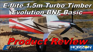 Review of the new Eflite 15m Turbo Timber Evolution BNF Basic [upl. by Selec]