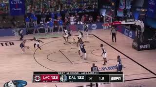 Luka Doncic Game Winning Buzzer Beater  Clippers vs Mavericks  2020 NBA Playoffs [upl. by Eniamrej]