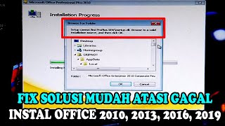 FIX BROWSE FOR FOLDER SETUP CANNOT FIND INSTAL OFFICE 2010 2013 2016 2019 [upl. by Lemmor]