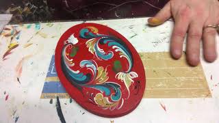 Freehand Detailing Telemark Rosemaling Tutorial  Art of Lise  ASMR and Pandemic Therapy [upl. by Fraze]